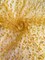 1 Yard Gold 3D Butterfly Stretch Mesh Fabric with Satin Appliqué for Fashion and Crafts 54 Inch Wide